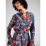 French Connection Dolga srajca 'ADALINA' mornarska / svetlo modra / oranžna | Shoptok.si