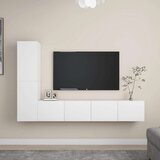  Komplet TV omaric 4-delni bela iverna plošča, (20912480) | Shoptok.si