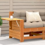 Maison Chic Vrtni kavč - Zunanji kavč s stransko mizico voščeno rjava trdna borovina, (22043747) | Shoptok.si