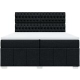 vidaXL Box spring postelja z vzmetnico črn 200x200 cm blago | Shoptok.si