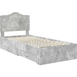  Konstrukcija postelje Betonsko siva 90 x 200 cm Konstruiran les, (5000102479) | Shoptok.si
