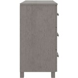 vidaXL komoda svetlo siva 90x40x80 cm trdna borovina | Shoptok.si