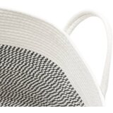  Košara za pohranu sivo-bijela Ø 51x33 cm pamučna | Eponuda.com