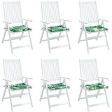  Jastuci za stolice 6 kom s uzorkom lišća 50x50x4 cm od tkanine | shoptok.hr