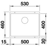 Blanco podgradna sudopera rotan 500-U 500x400/190mm antracit | Eponuda.com