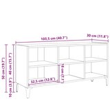 TV ormarić s metalnim nogama bijeli 103,5 x 30 x 50 cm | Eponuda.ba