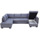 Mömax Sedežna Garnitura Malte, Siva, Ležišče, Predal, U Oblika | Shoptok.si