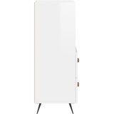  Komoda sjajna bijela 34,5 x 34 x 90 cm od konstruiranog drva | shoptok.hr