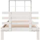 vidaXL Knjižna postelja brez ležišča bela 90x200 cm trdna borovina | Shoptok.si
