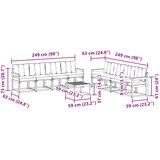  Set vanjskih sofa 9 kom. Prirodna i krem | shoptok.hr