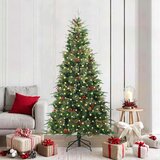 vidaXL Umjetno božićno drvce s nogom s stalakom Zelena 210 cm PE i PVC | shoptok.hr