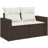  Set sofe 6 kom. Smeđa i krem bijela Poli Rattan i čelik | shoptok.hr