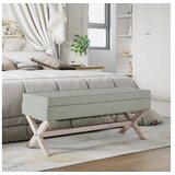  tabure za pohranu svjetlosivi 110 x 45 x 49 cm baršunasti | shoptok.hr