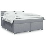 vidaXL Krevet s oprugama i madracem svjetlosivi 180x200 cm od tkanine | shoptok.hr