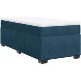 Box spring krevet s madracem tamnoplavi 90x200 cm baršunasti | shoptok.hr
