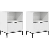  Noćni ormar 2 pcs Visoko sjajno bijela 49 x 36 x 61 cm | shoptok.hr