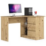 AKORD B16 Kotna Pisalna Miza, Desna Izvedba, Hrast Artisan, (5000333068) | Shoptok.si