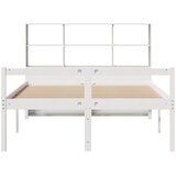  Krevet s regalom z knjige bez madraca bijeli 140x190cm borovina | shoptok.hr