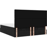 vidaXL Otomanski posteljni okvir z vzmetnicami črn 200x200cm žamet | Shoptok.si