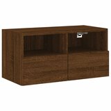 Maison Chic Stenska TV omarica - TV stojalo - Televizijska omarica rjavi hrast 60x30x30 cm inženirski les, (21701655) | Shoptok.si