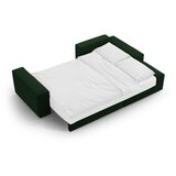 Micadoni Temno zelena raztegljiva kotna sedežna garnitura iz tkanine bouclé (desni kot) Jodie – Home | Shoptok.si