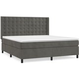 The Living Store Box spring postelja z vzmetnico temno siva 180x200 cm žamet - Box Spring Postelja, (21488991) | Shoptok.si