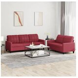 vidaXL 2-dijelni set sofa s jastucima boja vina od umjetne kože Cijene