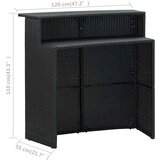  3-dijelni vrtni barski set s jastucima crni Crna | shoptok.hr