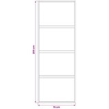  Klizna vrata 76 x 205 cm Kaljeno Staklo i Aluminij | shoptok.hr