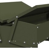 vidaXL Feeder s nogom za piliće Maslinasto zelena 75 x 53 x 20,5 cm | shoptok.hr