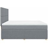 Krevet s oprugama i madracem svjetlosivi 200 x 200cm od tkanine | shoptok.hr