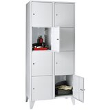 Wolf Omara s predelki za zaklepanje, z opornimi nogami, 8 predelkov, 400 mm, svetlo siva | Shoptok.si