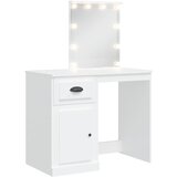  The Living Store Toaletna mizica z LED lučkami bela 90x42x132,5 cm - Toaletna Mizica, (21500573) | Shoptok.si