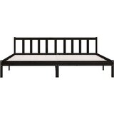  Posteljni okvir črn iz trdne borovine 200x200 cm, (20606136) | Shoptok.si