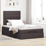 vidaXL okvir za krevet s madraca tamnosmeđi 120x190 cm od tkanine | shoptok.hr