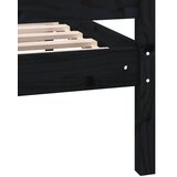  Okvir za krevet od masivnog drva crni 200 x 200 cm | Eponuda.com