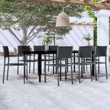  9-dijelni vrtni blagovaonski set crni Cijene