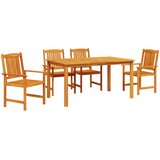  Vrtni set za objed 5 kom. Smeđa Čvrsto drvo akacije | shoptok.hr