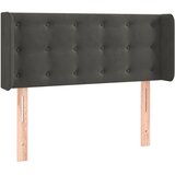  Uzglavlje s ušima tamnosivo 103x16x78/88 cm baršunasto | shoptok.hr