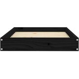  Krevet za pse crna 71,5x54x9 cm od masivne borovine | shoptok.hr