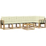  Set vanjskih sofa 7 kom. Bijela i krem | shoptok.hr