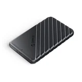 Zunanje ohišje za 2,5'' HDD/SSD, USB-C 3.1 UASP v SATA3, tool-free, črno, 25PW1C-C3
