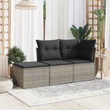  Vrtni tabure s jastukom sivi 55 x 55 x 37 cm od poliratana | shoptok.hr