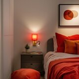  Brilagi - LED zidna lampa NUBILA WOOD 1xE27/25W/230V + LED/3W hrast/crvena | Eponuda.com