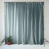 Prljavo plava lanena zavjesa 140x250 cm Blue Fog –