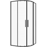 Kerra polkrožna tuš kabina SOLID RS BL 90, črna, 90x90x195cm | Shoptok.si