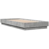  Okvir kreveta boja betona 100x200 cm od konstruiranog drva | shoptok.hr