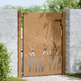  Vrtna vrata 100x150 cm Corten čelik dizajn trave | shoptok.hr