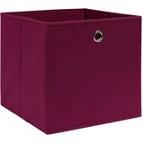 vidaXL Škatle 4 kosi netkano blago 28x28x28 cm temno rdeče | Shoptok.si