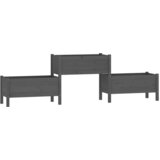 Maison Chic Visoka greda - Greda - Cvetlični Lonec siva 245,5x44x75 cm trdna borovina, (21789275) Cene